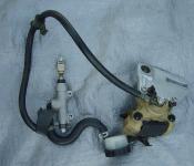 00-05 Kawasaki ZX12 Rear Master Cylinder, Brake Lines and Caliper