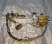 02-03 Honda CBR 954RR Rear Master Cylinder, Brake Lines and Caliper