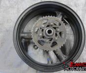 03-04 Kawasaki ZX636 Rear Wheel with Sprocket and Rotor