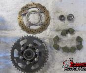 13-18 Kawasaki ZX6R Rear Wheel Sprocket Hub and Brake Rotor