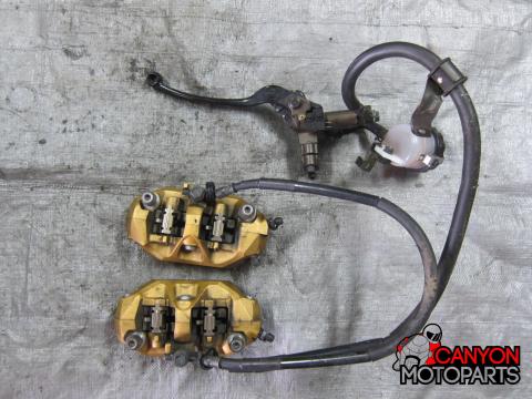 04-05 Kawasaki ZX10R Front Master Cylinder, Brake Lines and