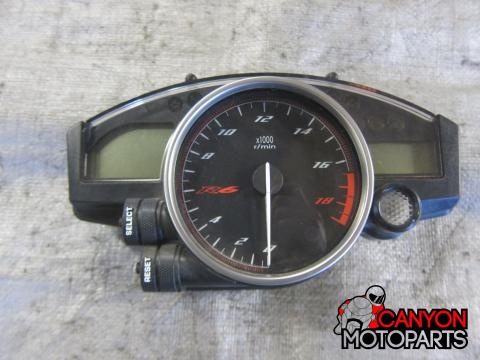 08-16 Yamaha YZF R6 Gauge Cluster (2,512 miles) | Canyon Moto Parts