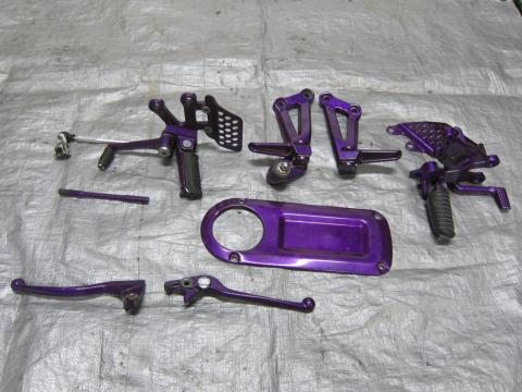 00-05 Kawasaki ZX12 Rearsets - Powder Coated | Canyon Moto Parts