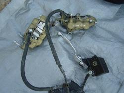 00-05 Kawasaki ZX12 Front Master Cylinder, Brake Lines and Calipers