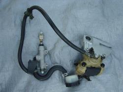 00-05 Kawasaki ZX12 Rear Master Cylinder, Brake Lines and Caliper