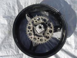 04-05 Suzuki GSXR 600 750 Rear Wheel with Sprocket and Rotor