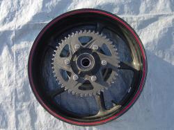 03-05 Yamaha R6 / 06-10 R6s Rear Wheel with Sprocket and Rotor