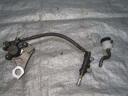 07-08 Yamaha R1 Rear Master Cylinder, Brake Lines and Caliper