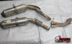 09-14 Yamaha YZF R1 Aftermarket Leo Vince SBK Slip On Exhaust w/ Mid Pipe