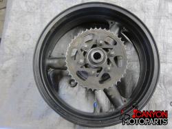 03-04 Kawasaki ZX636 Rear Wheel with Sprocket and Rotor
