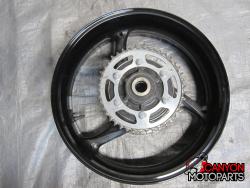 09-11 Suzuki GSXR 1000 Rear Wheel with Sprocket and Rotor