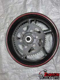 09-12 Yamaha YZF R1 Rear Wheel with Sprocket and Rotor