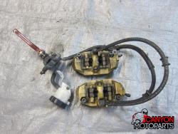 04-05 Suzuki GSXR 600 750 Front Master Cylinder, Brake Lines and Calipers