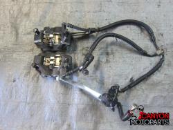 08-16 Yamaha YZF R6 Front Master Cylinder, Brake Lines and Calipers