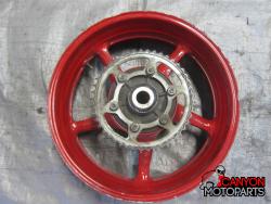 08-16 Yamaha YZF R6 Rear Wheel with Sprocket and Rotor