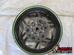 05-06 Kawasaki ZX636 Rear Wheel with Sprocket and Rotor