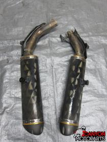 09-12 Yamaha YZF R1 Aftermarket Exhaust - Two Brothers Carbon