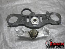 09-12 Yamaha YZF R1 Upper and Lower Triple Tree with Steering Stem 