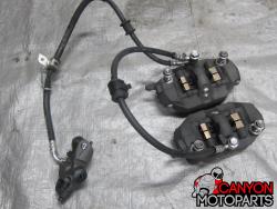 08-09 Suzuki GSXR 600 750 Front Master Cylinder, Brake Lines and Calipers