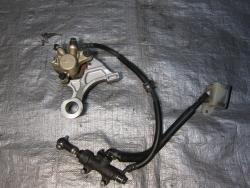 06-07 Honda CBR 1000RR Rear Master Cylinder, Brake Lines and Caliper