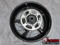 06-07 Yamaha YZF R6 Rear Wheel with Sprocket and Rotor