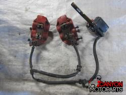 01-06 Honda CBR F4i Front Master Cylinder, Brake Lines and Calipers