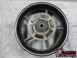 08-14 Yamaha YZF R6 Rear Wheel with Sprocket and Rotor