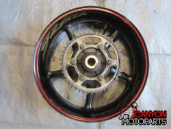 06-07 Yamaha YZF R6 Rear Wheel with Sprocket and Rotor